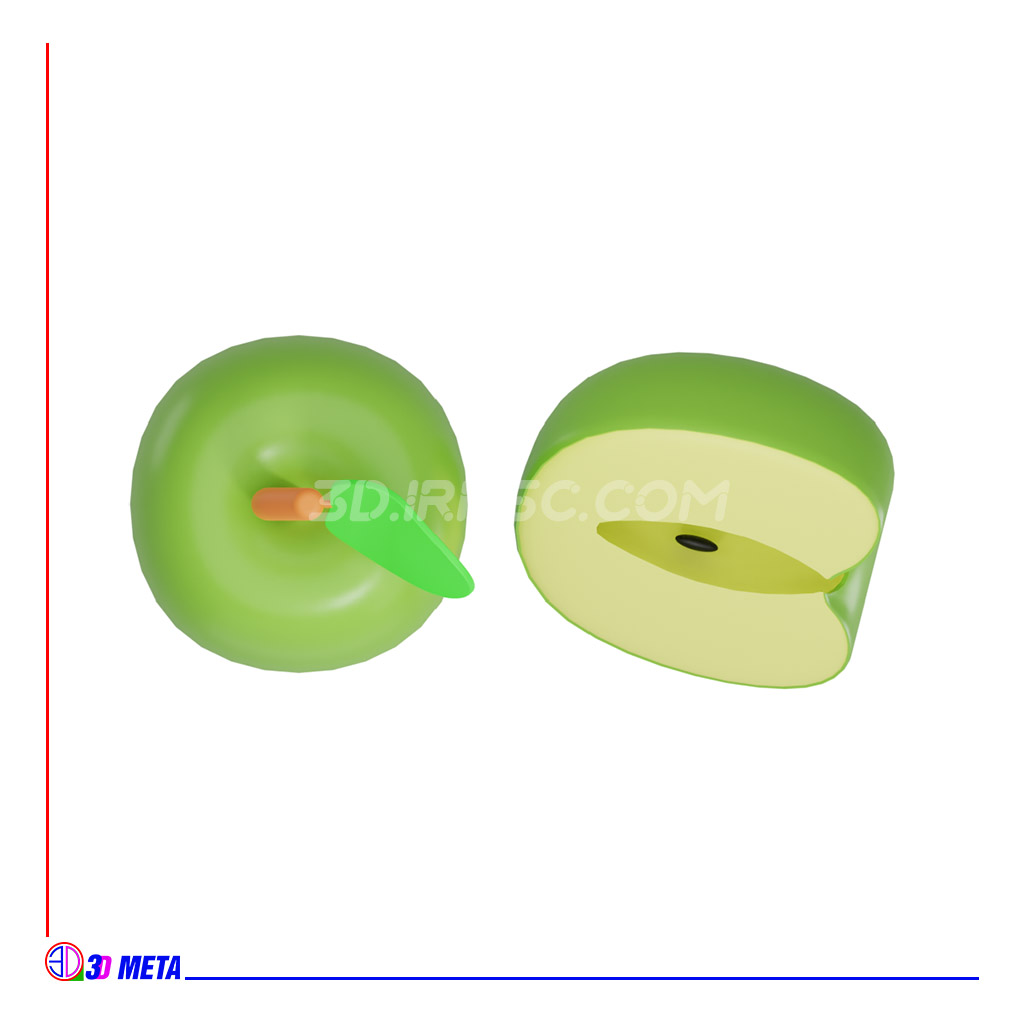 محصول مدل سه بعدی سیب  