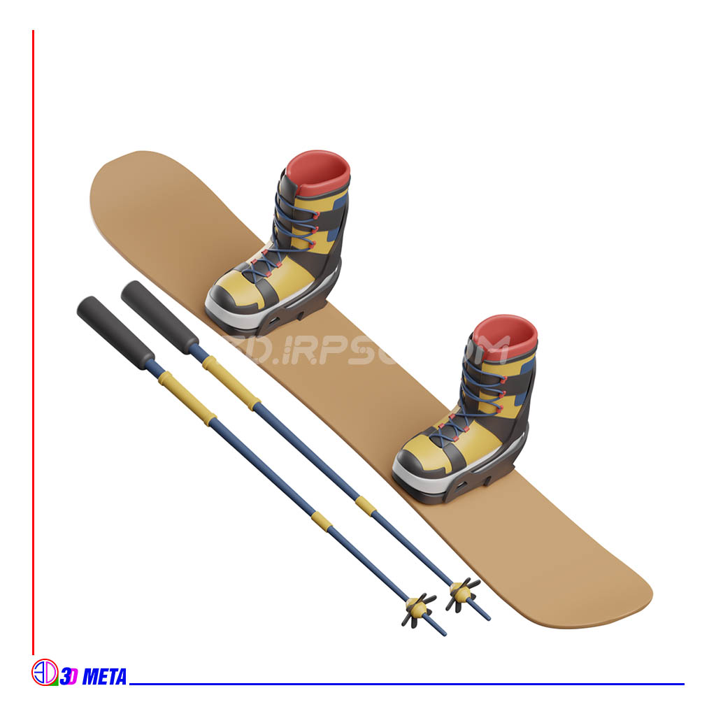 محصول مدل سه بعدی اسکی روی یخ 