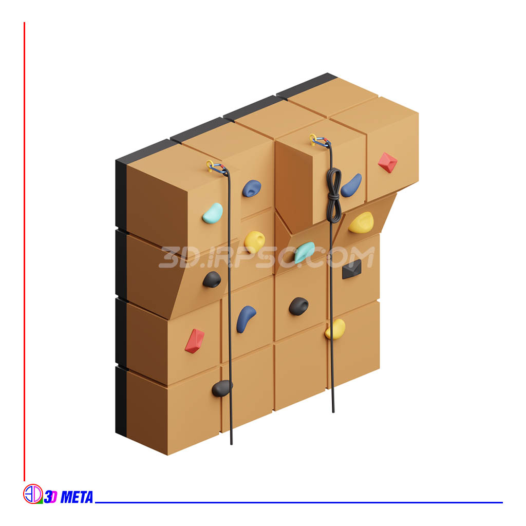 محصول مدل سه بعدی صخره نوردی 